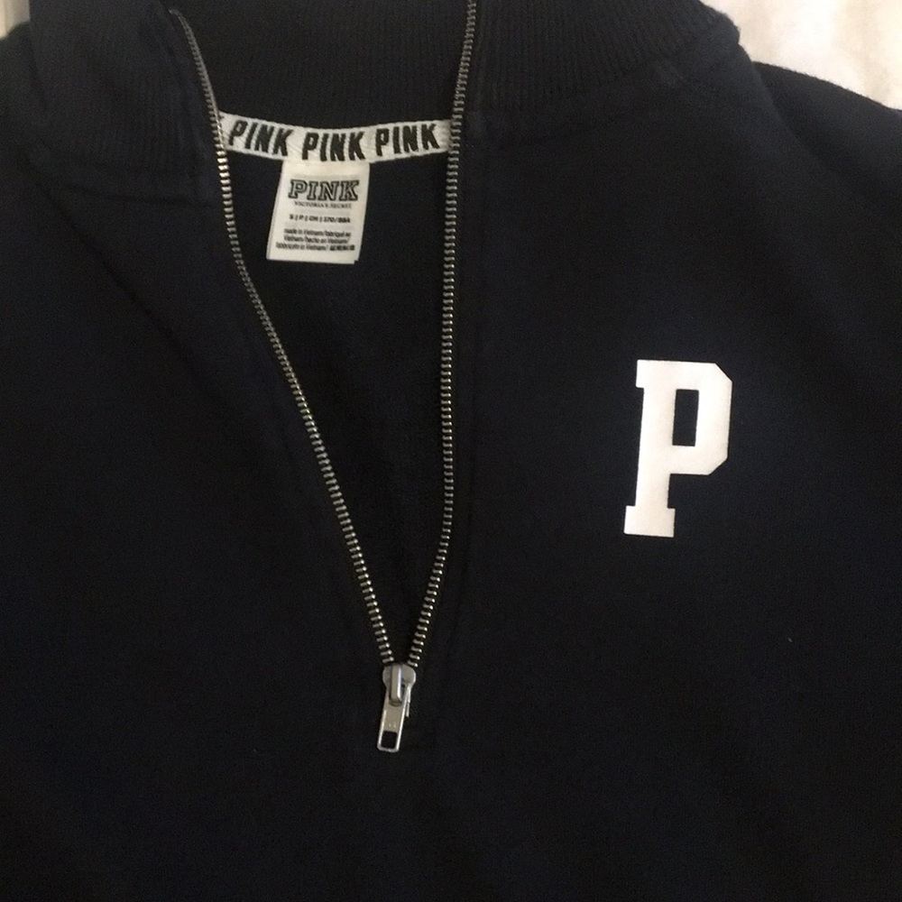 Pink quarter zip